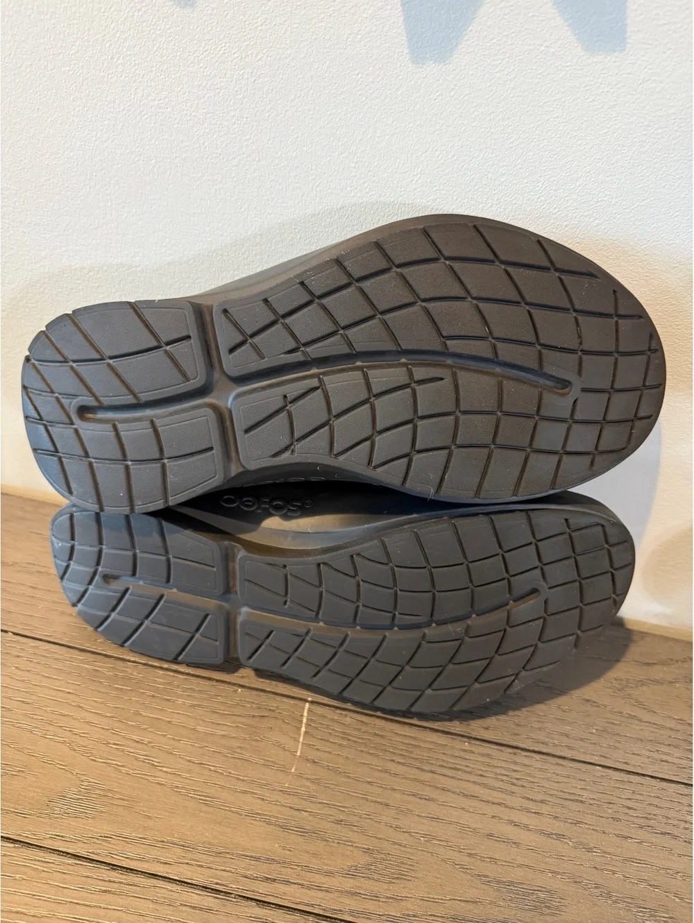 Oofos Black Slip-On Shoes Size 14